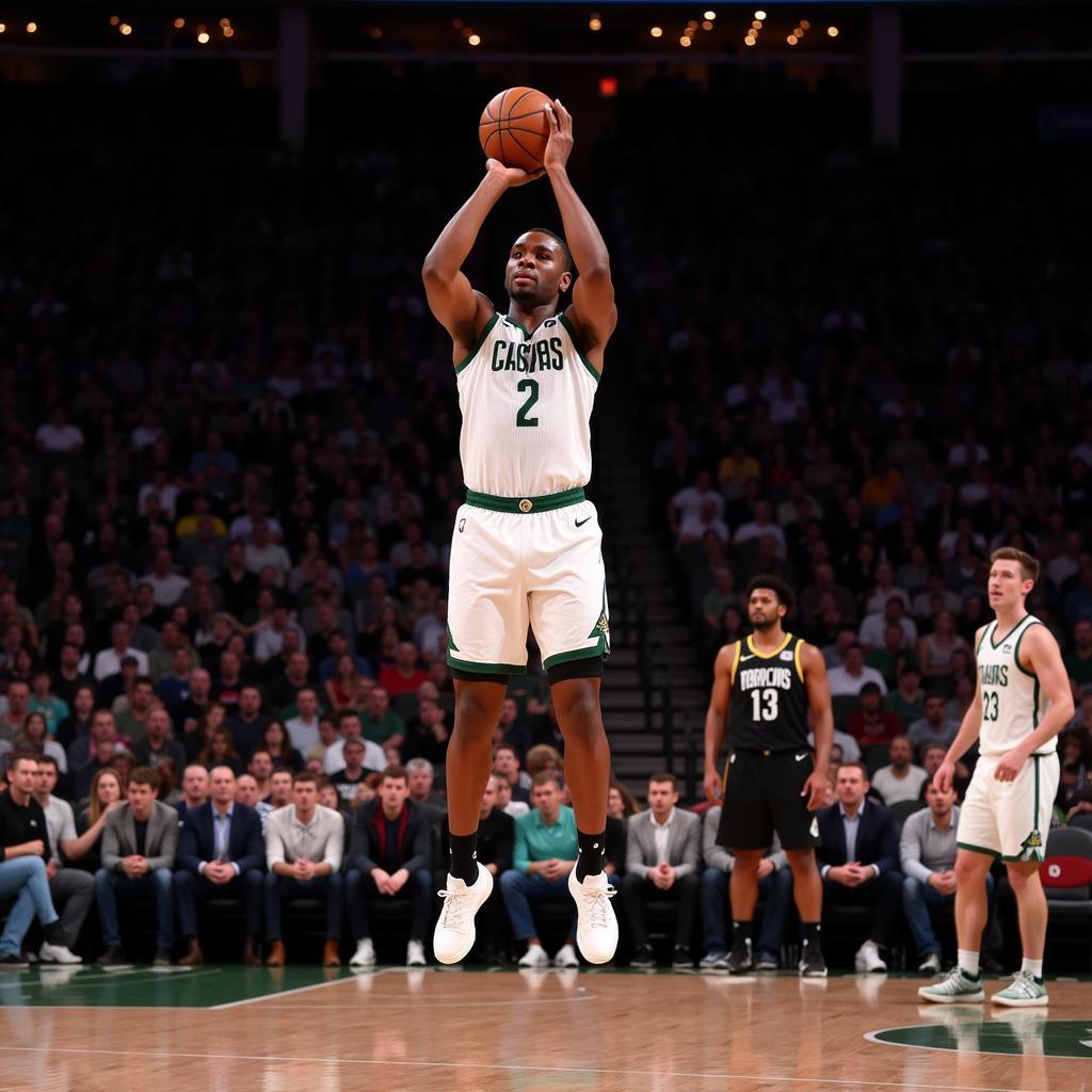 Donovan Mitchell thực hiện cú ném 3 điểm