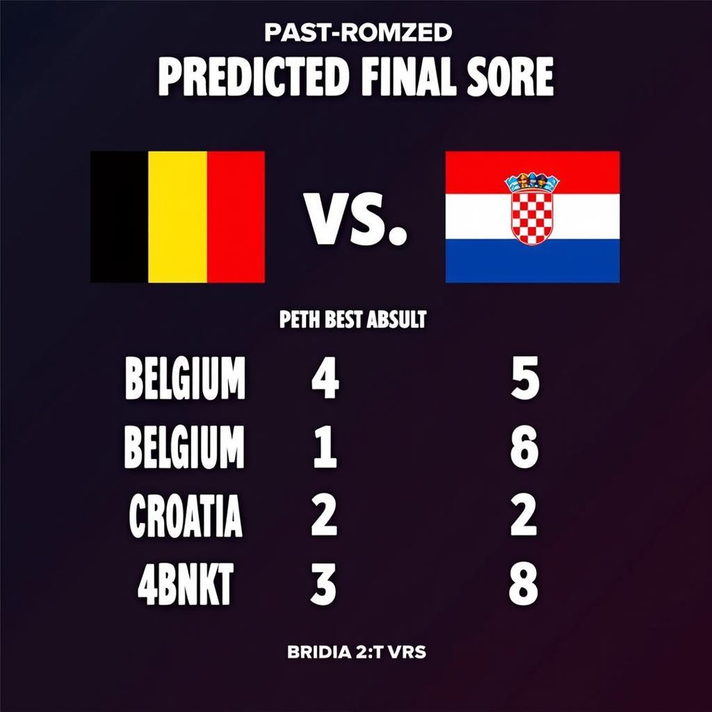 Dự đoán tỷ số Bỉ vs Croatia