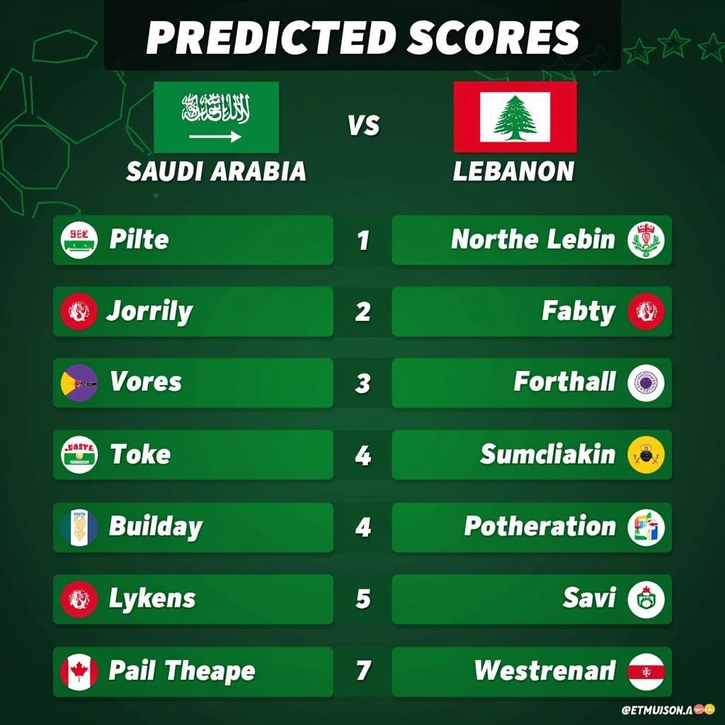 Dự đoán kết quả Saudi Arabia vs Lebanon