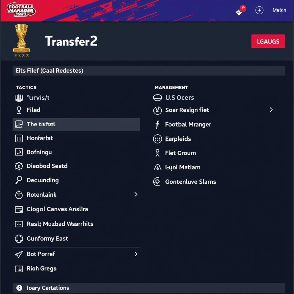 Football Manager 2023 Giao Diện