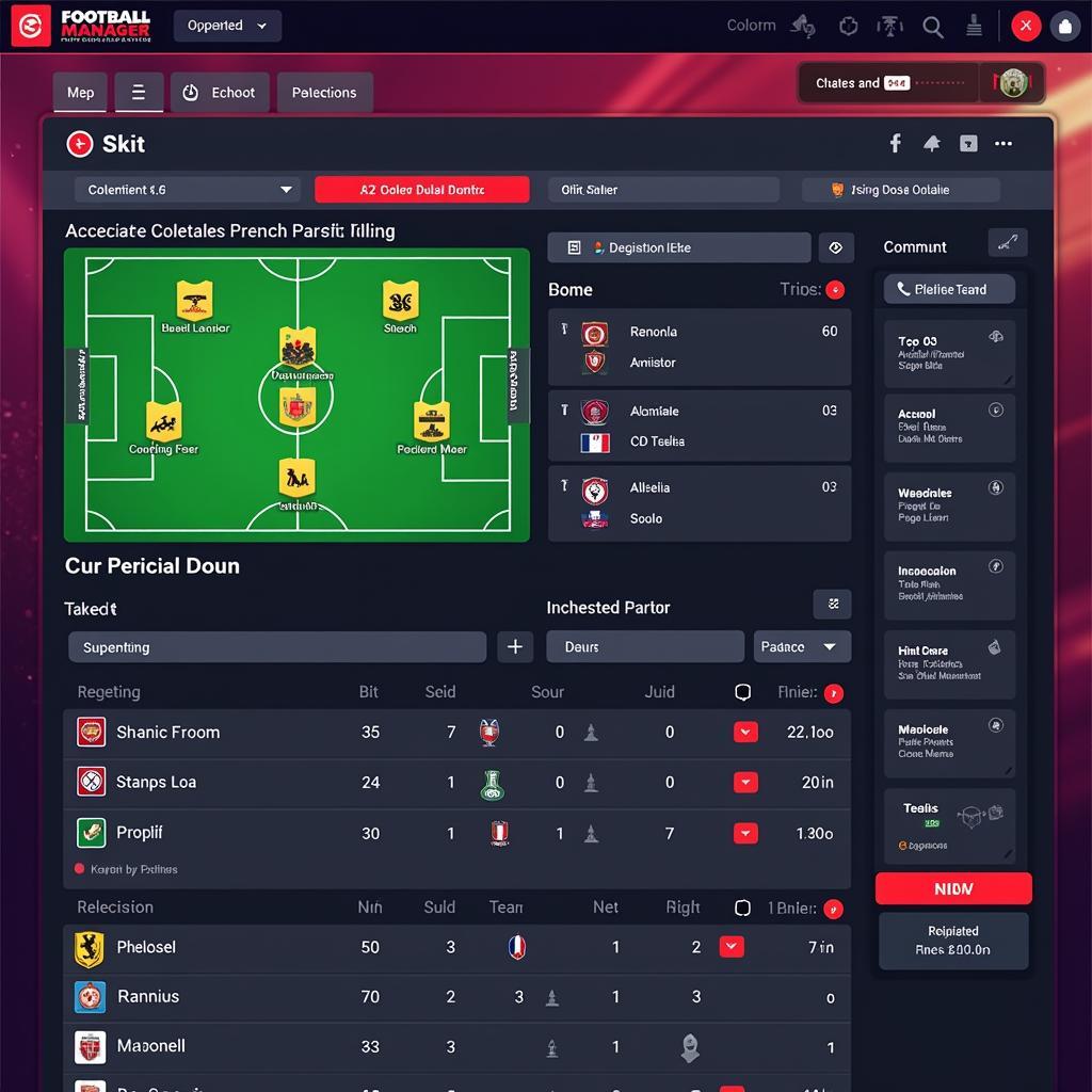 Football Manager 2023 game interface