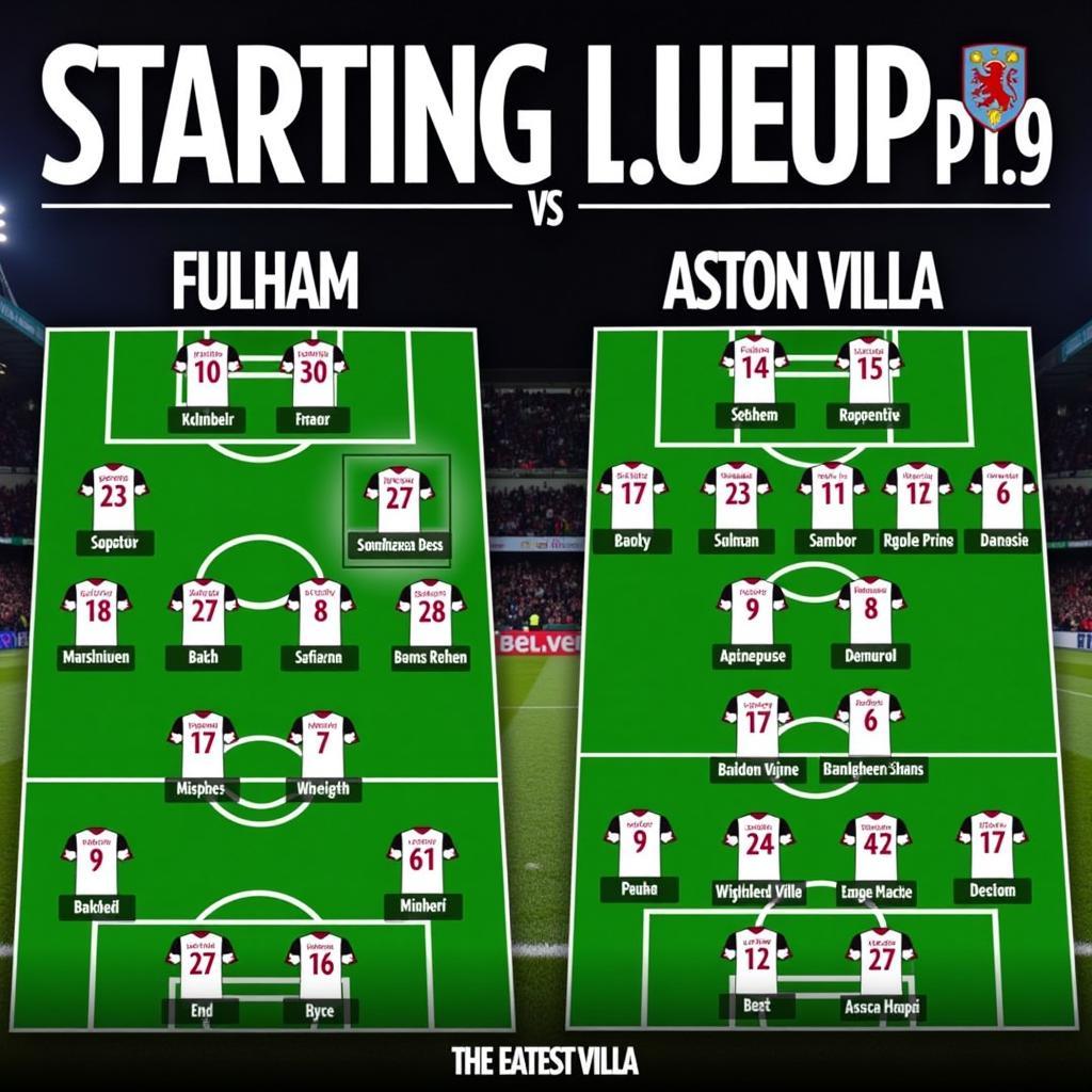 Đội hình ra sân Fulham vs Aston Villa