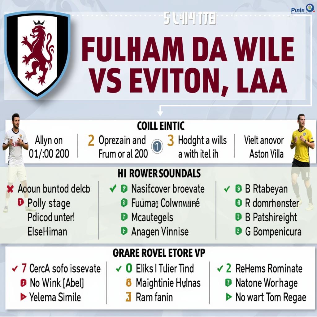 Thông tin về trận đấu Fulham vs Aston Villa