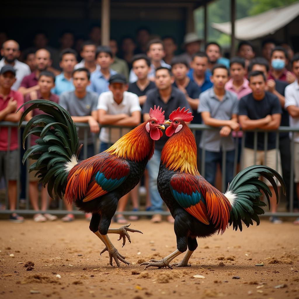 Gà xanh đá Thomo kịch tính