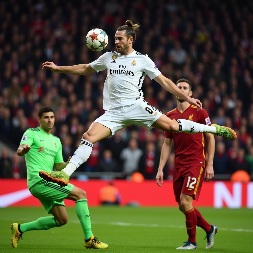 Gareth Bale thực hiện cú xe đạp chổng ngược ghi bàn trong trận chung kết Champions League 2018