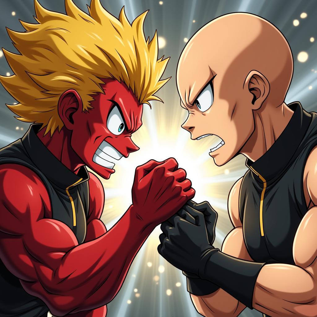 Garou Và Saitama Đối Đầu Ác Liệt