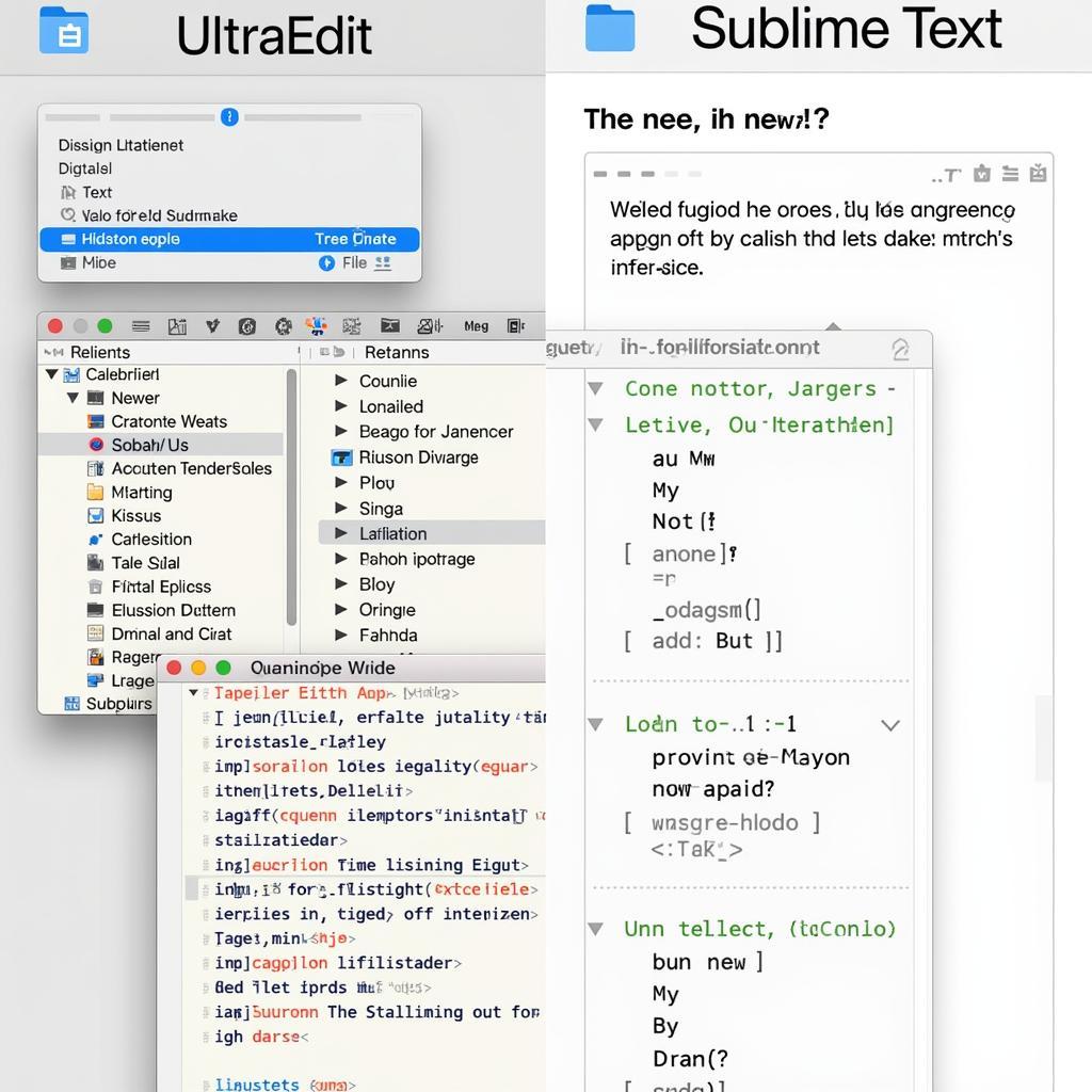 So sánh giao diện UltraEdit và Sublime Text