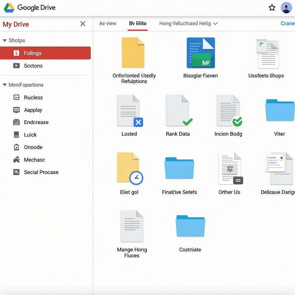 Giao diện Google Drive My Drive