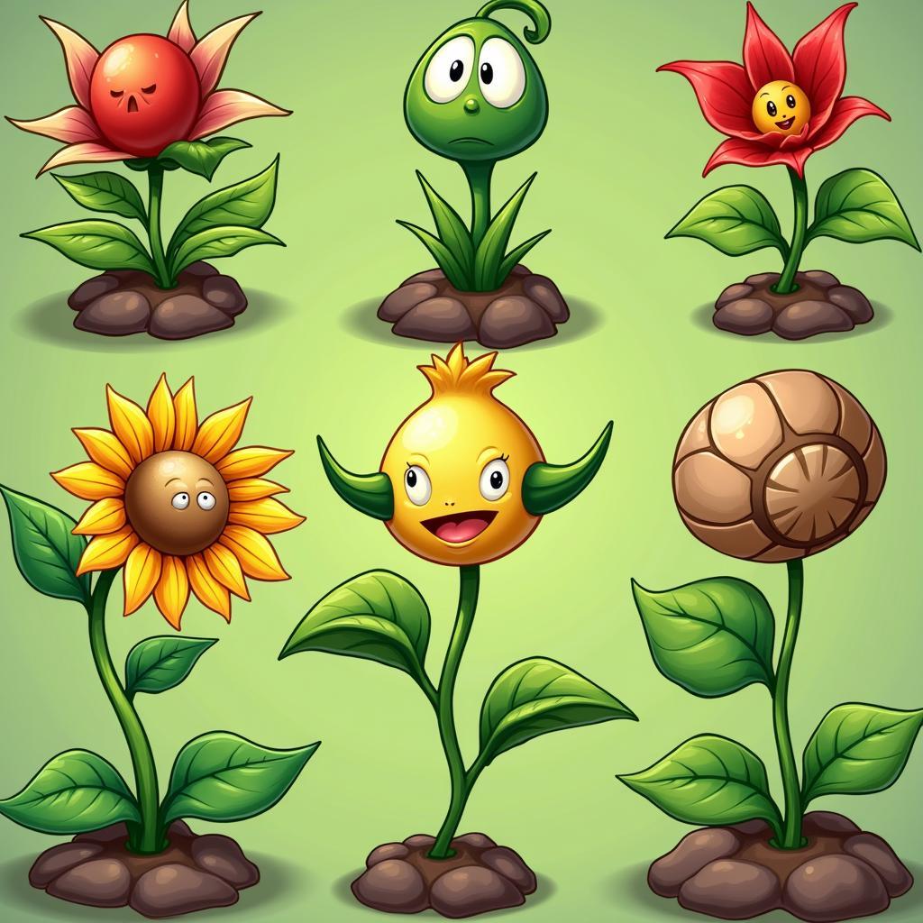 Hệ thống cây trồng đa dạng trong Plants vs Zombies