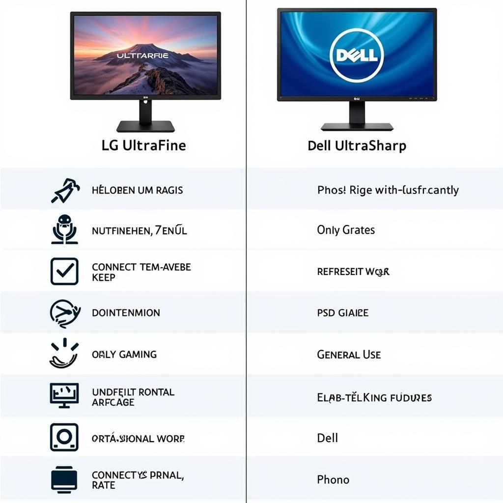 So sánh hiệu năng và tính năng của màn hình LG UltraFine và Dell UltraSharp