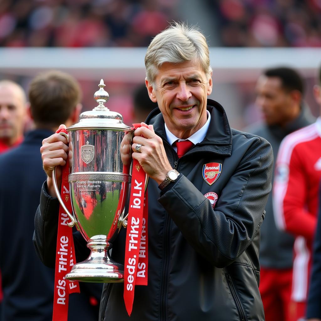 HLV Arsene Wenger nâng cup FA 2017