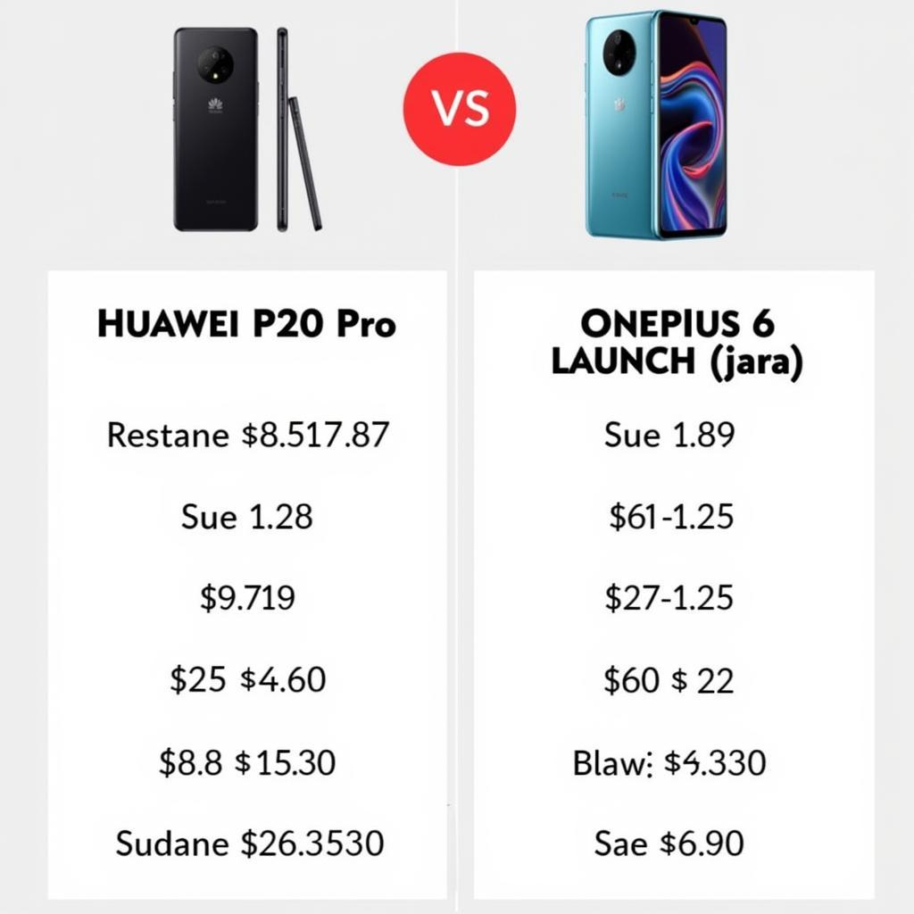 Huawei P20 Pro vs OnePlus 6: Giá bán