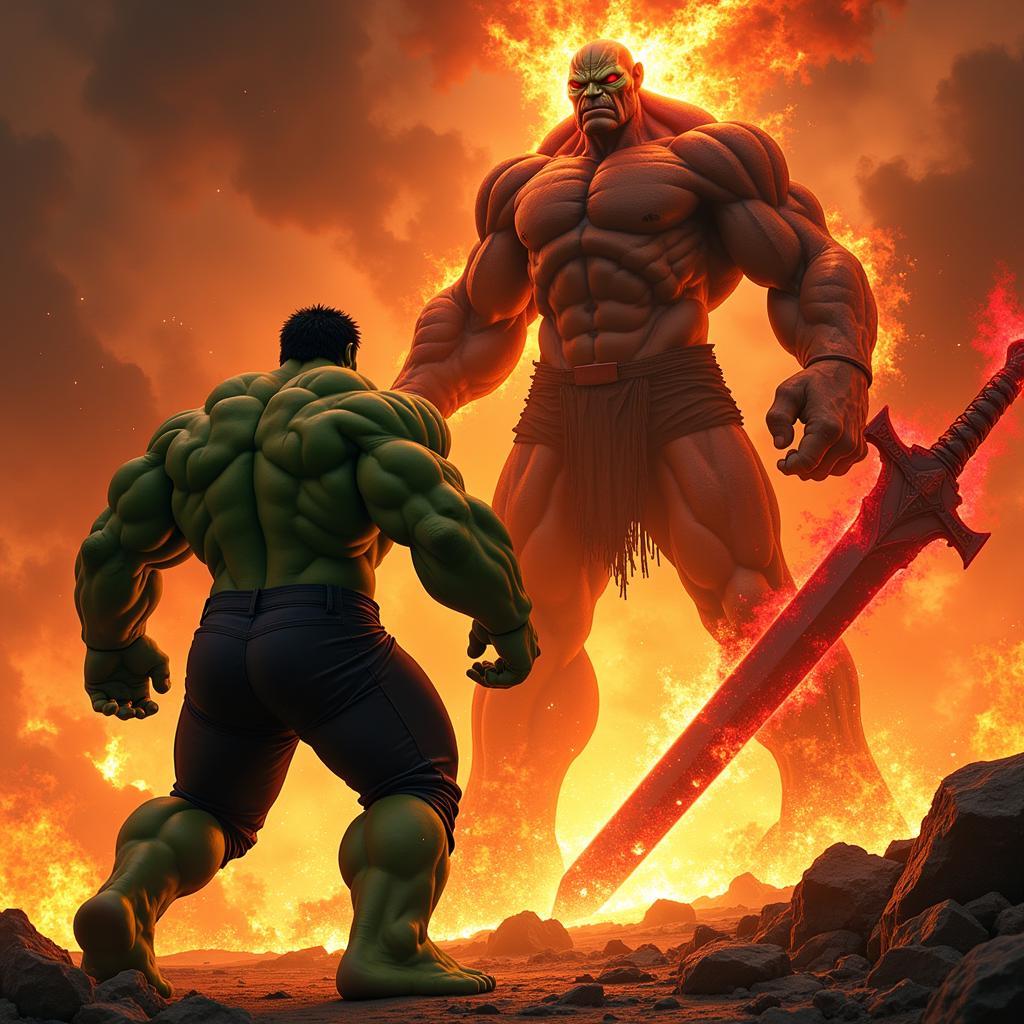 Hulk và Surtur đối đầu trong trận chiến khốc liệt