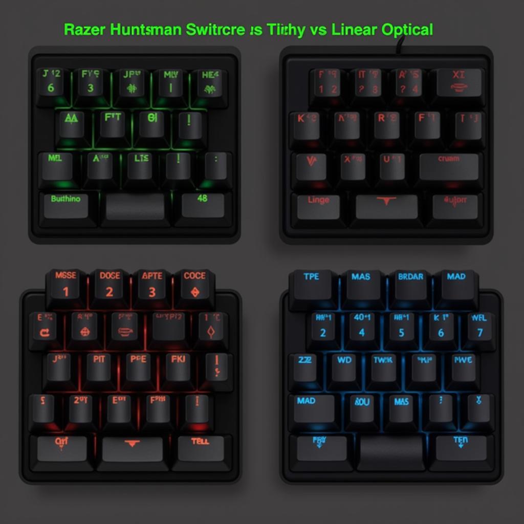 So sánh switch Razer Huntsman và Huntsman Elite