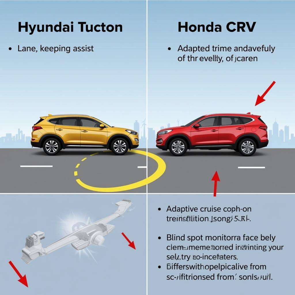 Hyundai Tucson và Honda CRV: So sánh tính năng an toàn