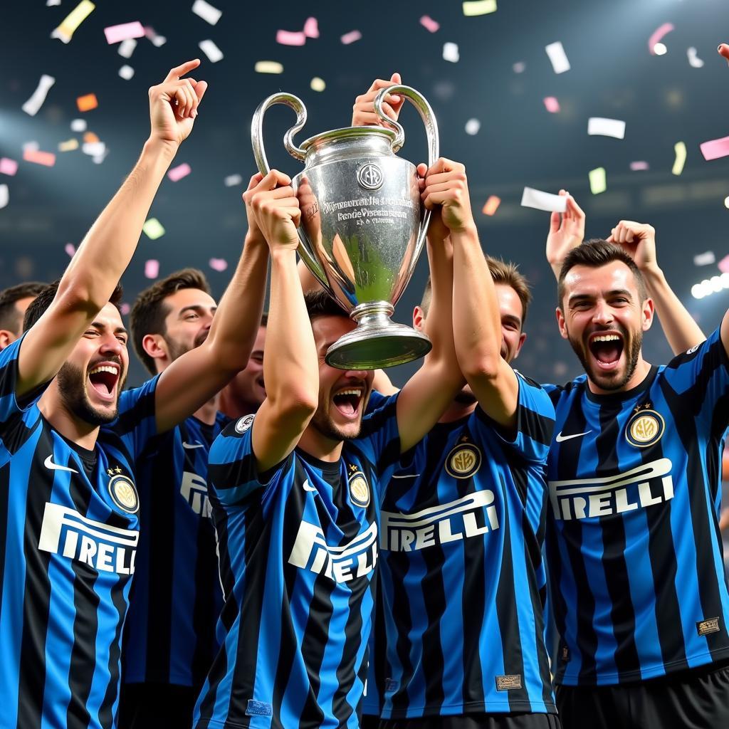 Inter Milan ăn mừng chức vô địch