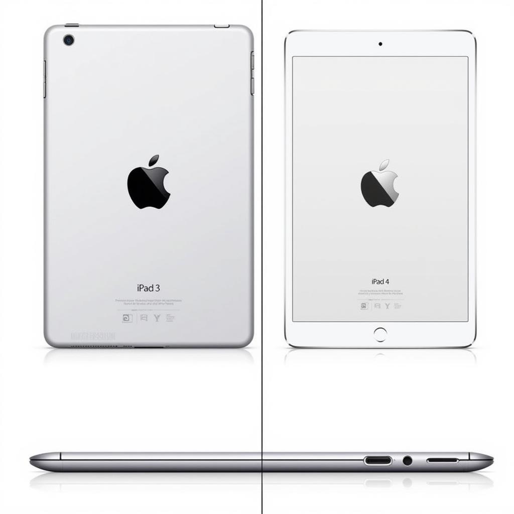 iPad 3 và iPad 4: So sánh thiết kế