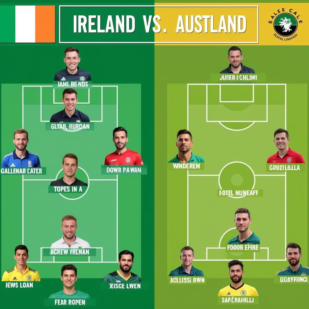 Đội hình dự kiến Ireland vs Australia