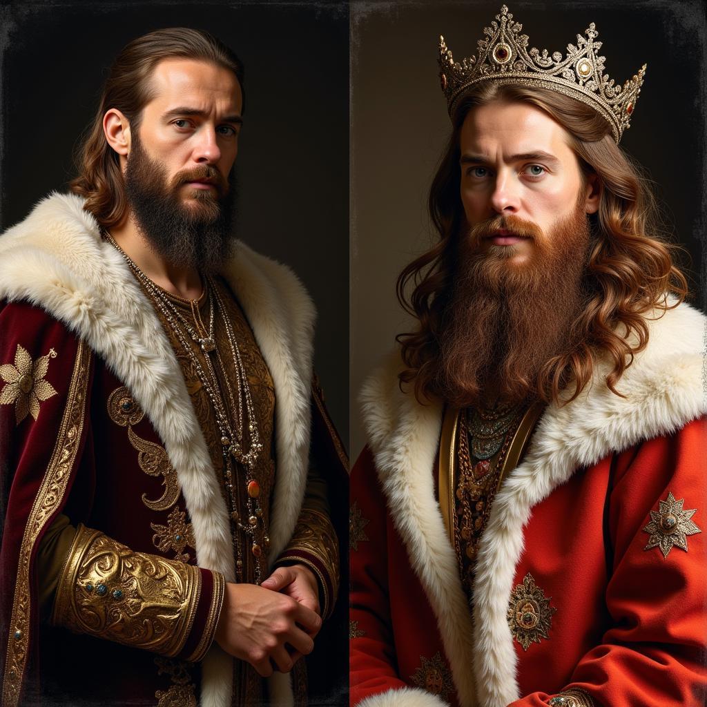 Portraits of Ivan the Terrible and Alexander the Great