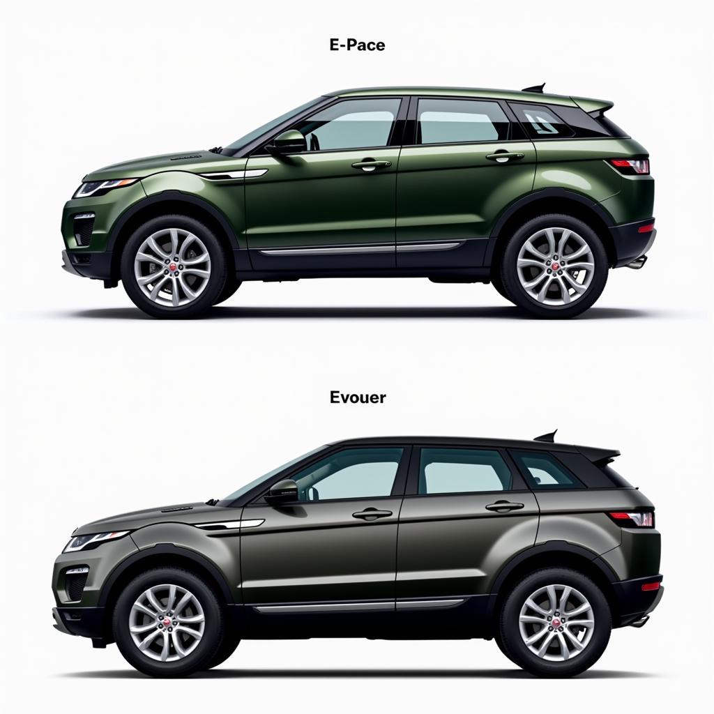 Jaguar E-Pace và Land Rover Evoque: So sánh ngoại thất