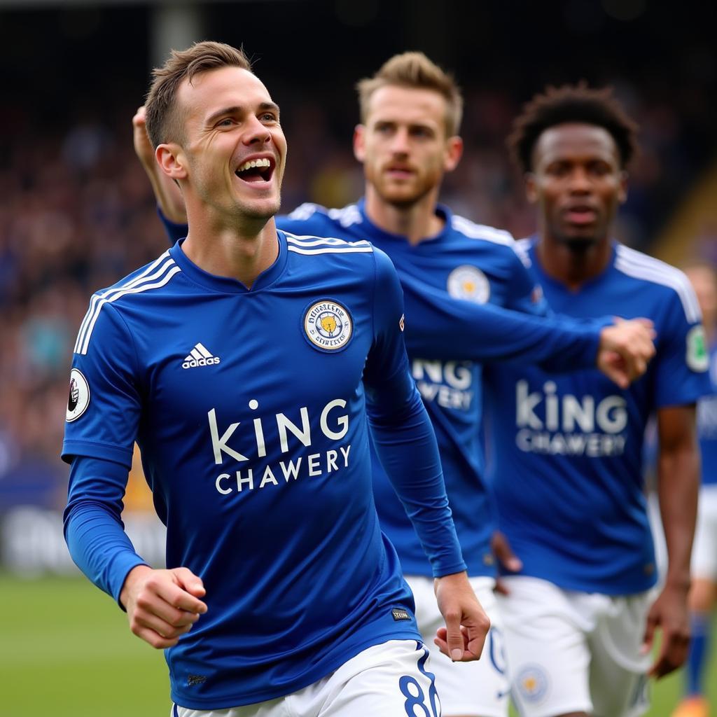 James Maddison ăn mừng bàn thắng