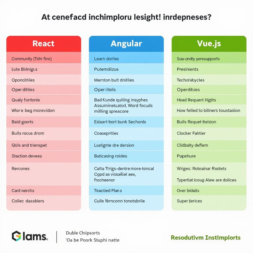 So sánh các framework Javascript phổ biến