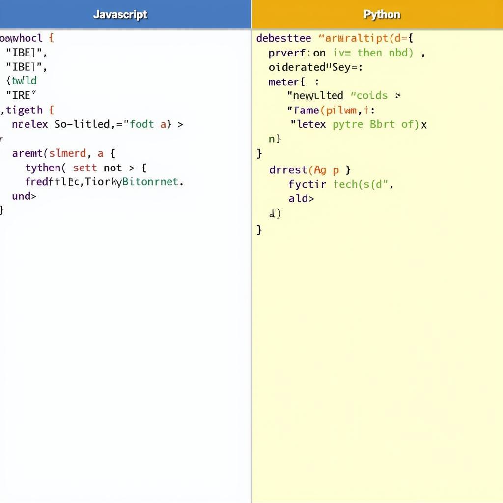 So sánh Javascript và Python