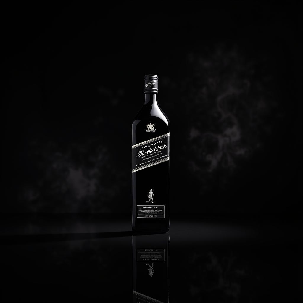 Johnnie Walker Double Black trên nền đen