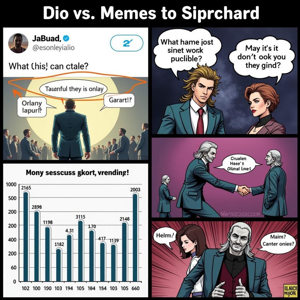 Ảnh hưởng của JoJo vs Dio meme đến văn hóa internet