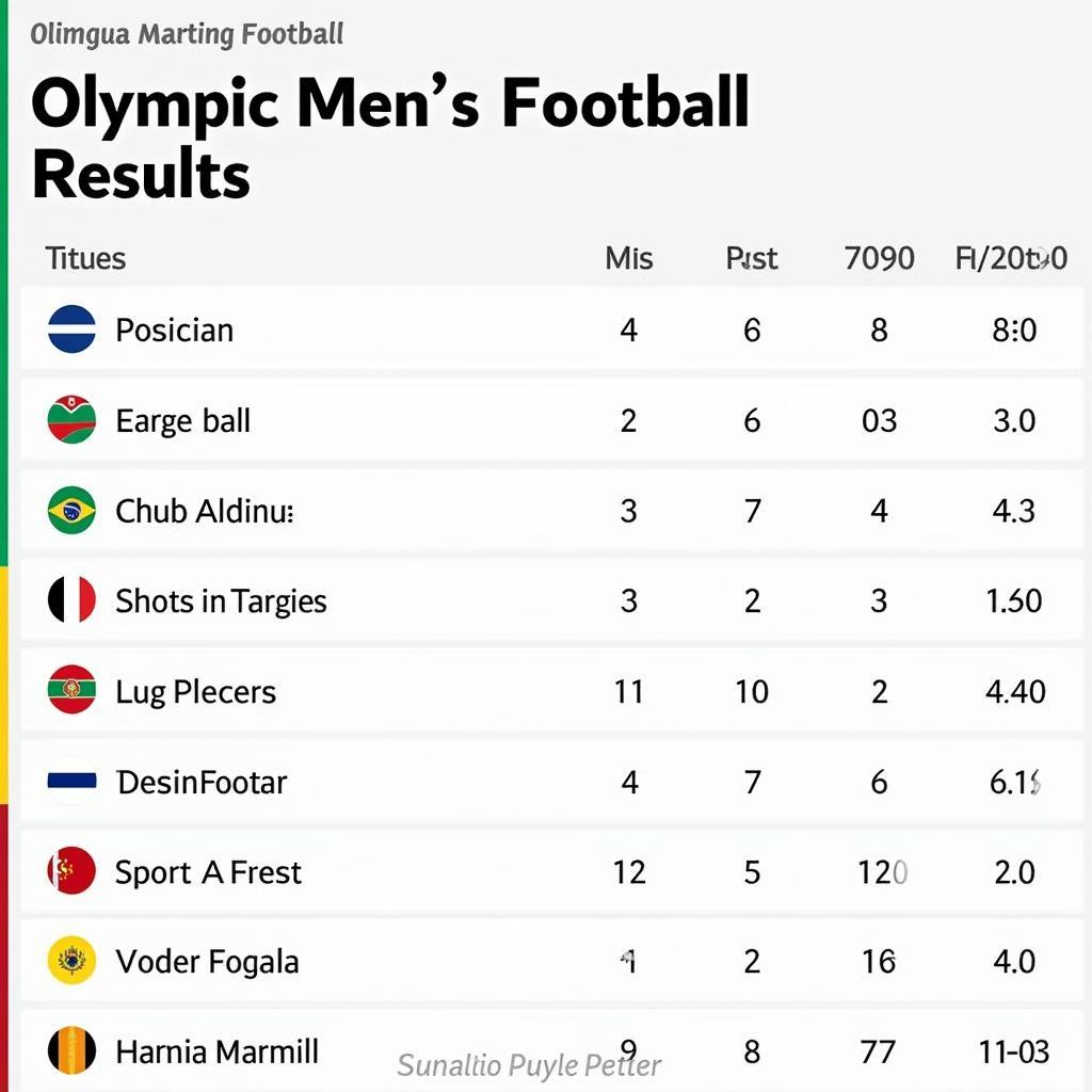 Today's Olympic Men's Football Results