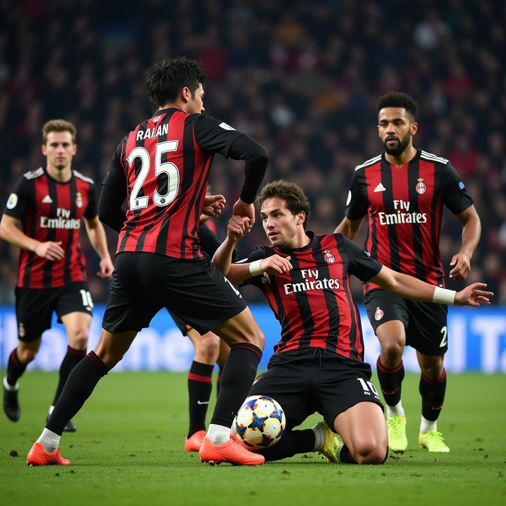 AC Milan chiến đấu trong trận đấu kết quả bóng đá Ý hôm qua