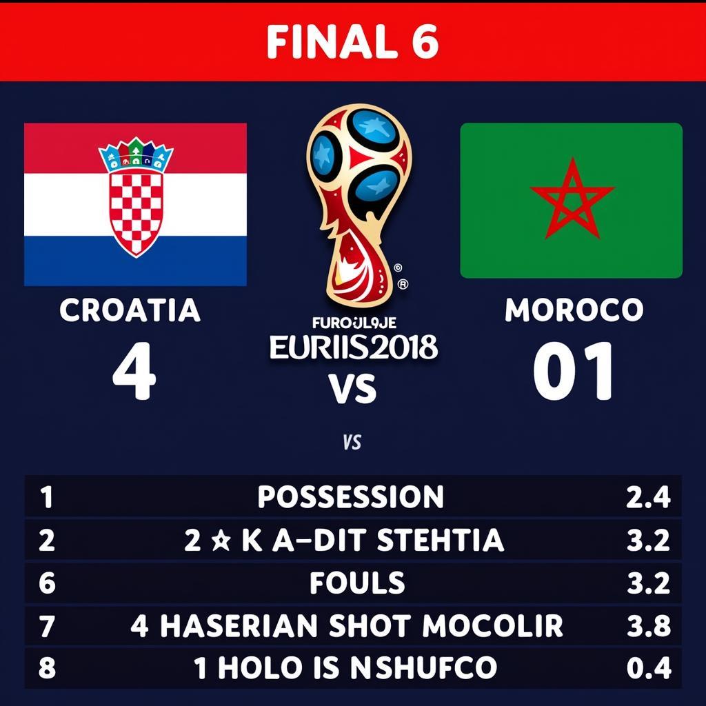 Kết quả trực tiếp Croatia vs Morocco