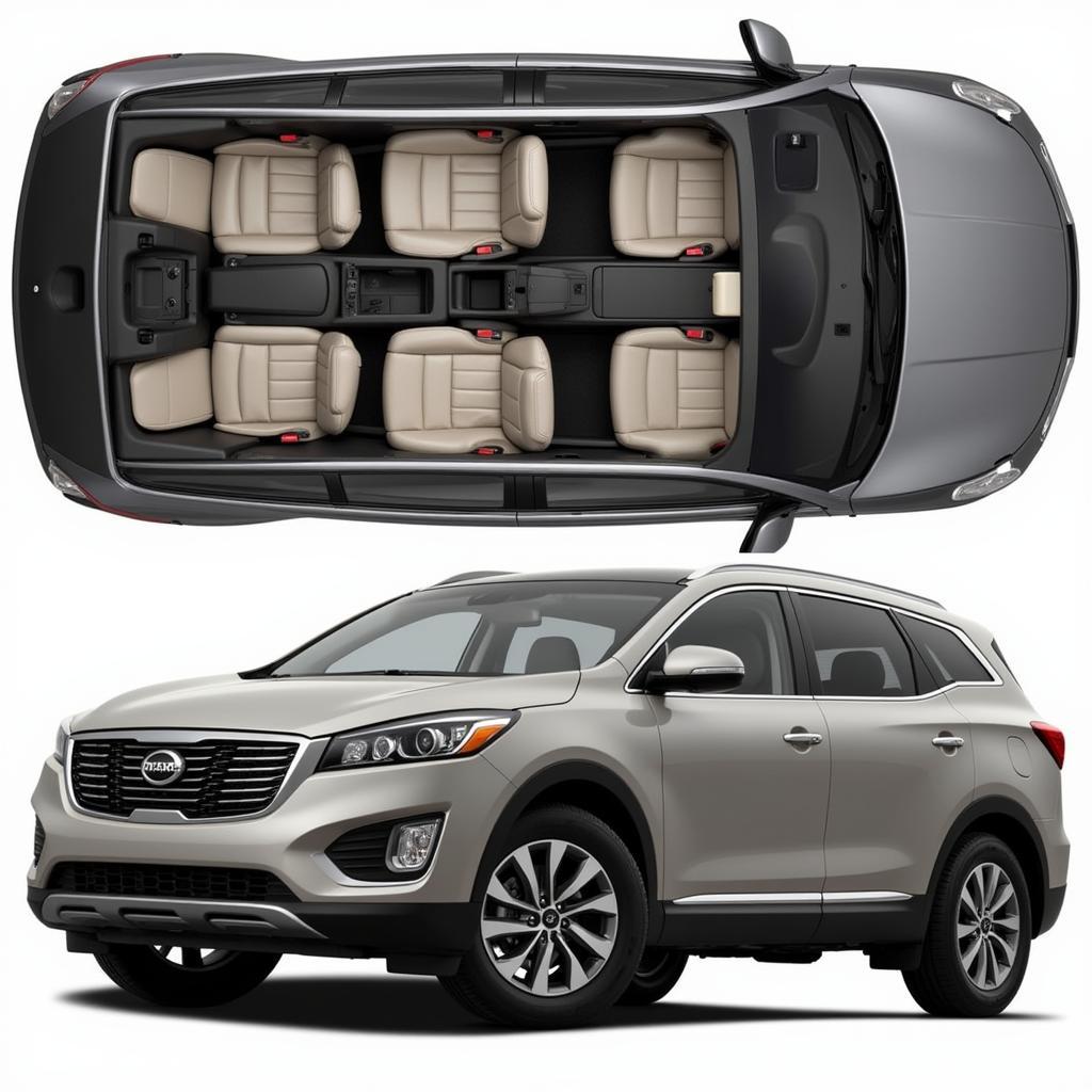 Không gian nội thất Kia Sorento và Nissan Murano