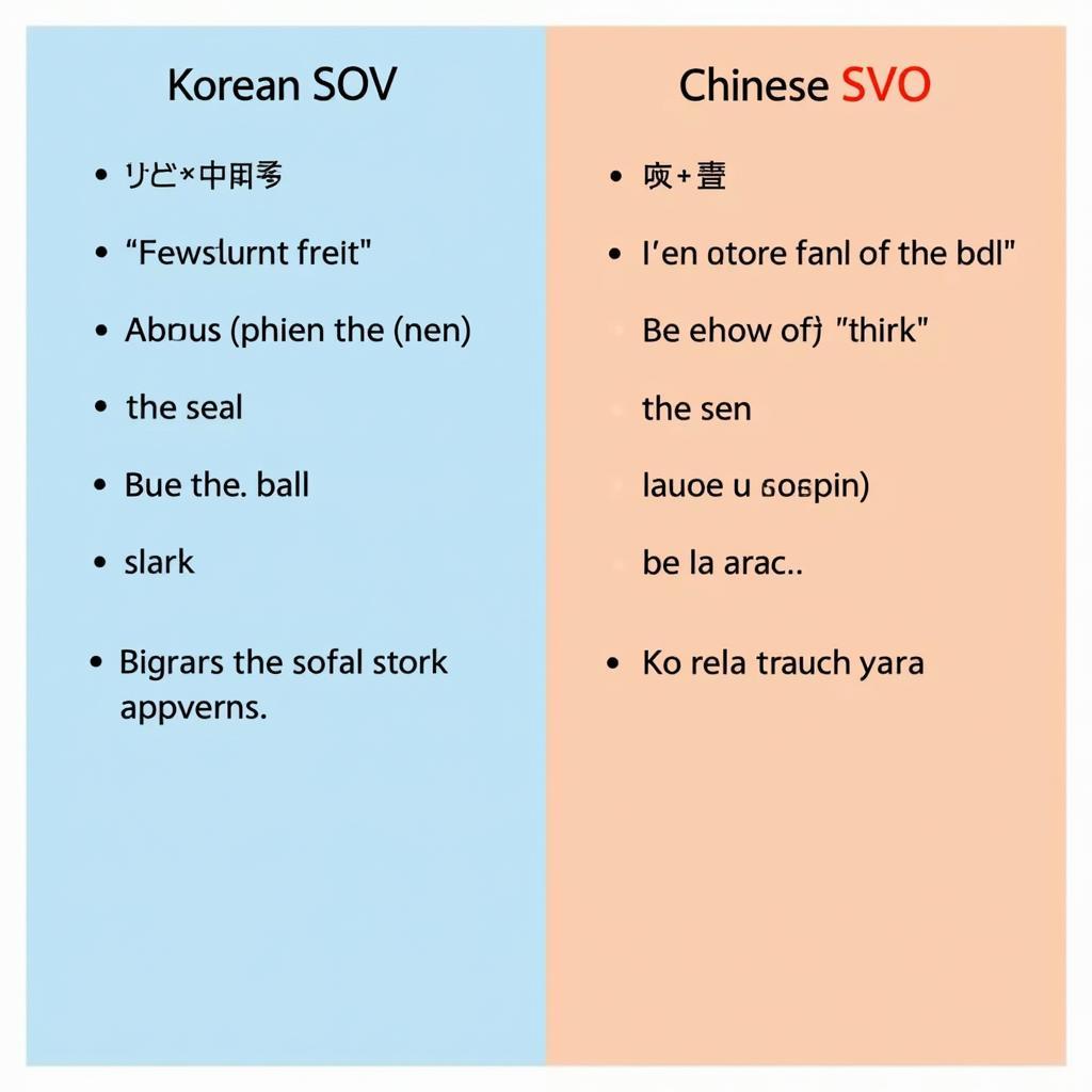 Korean vs Chinese Grammar Structure in Football Commentary