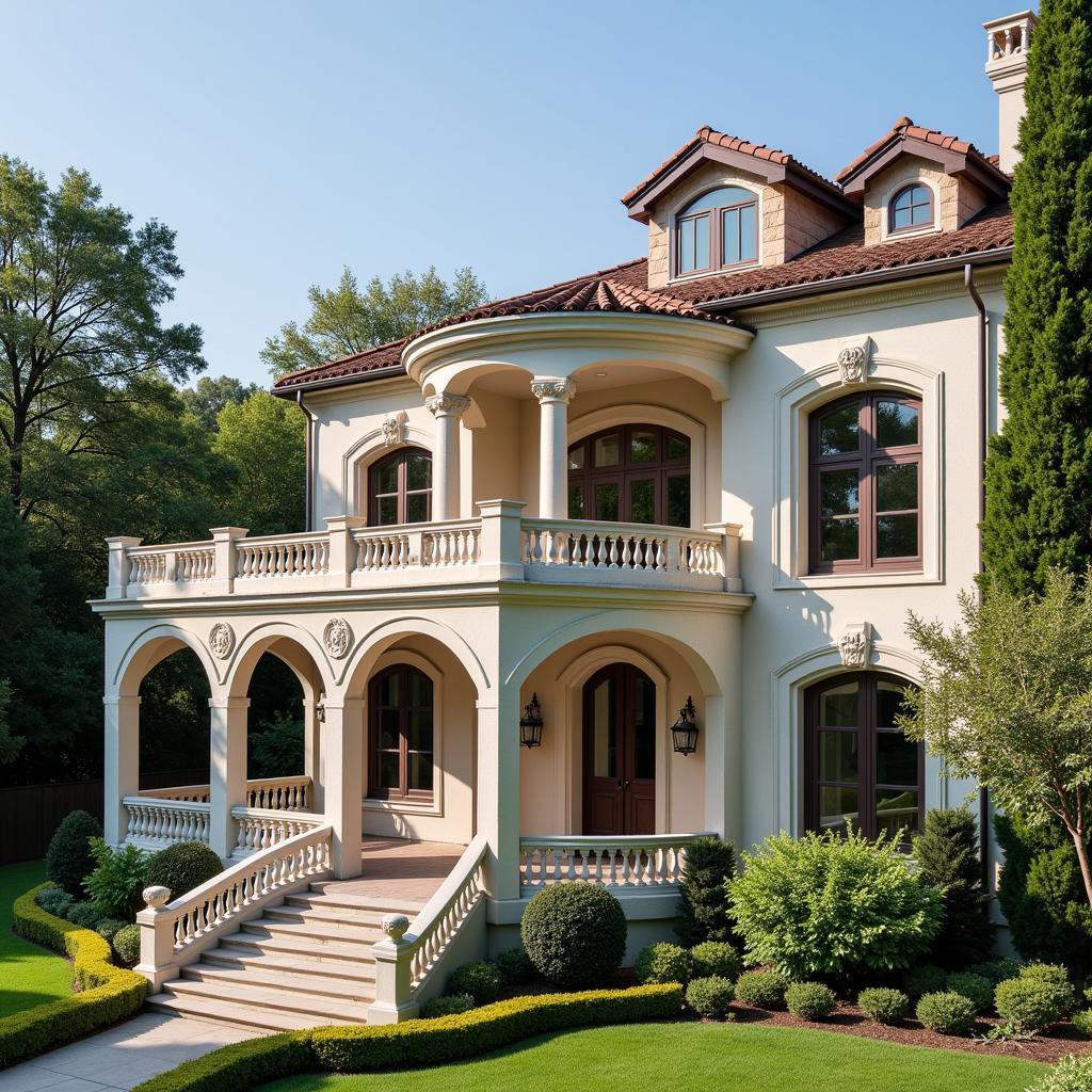 Beautiful Stone Railing for Villa