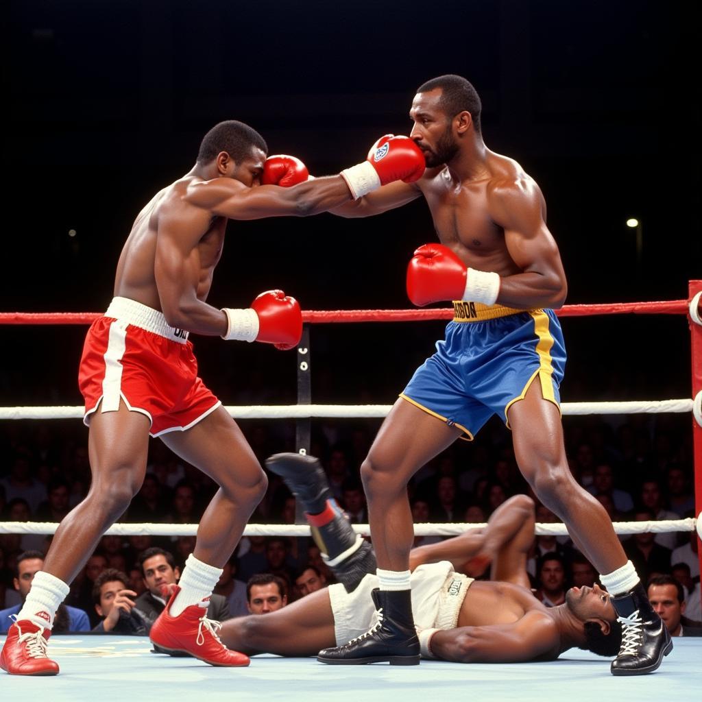 Lennox Rahman hạ gục Evander Holyfield