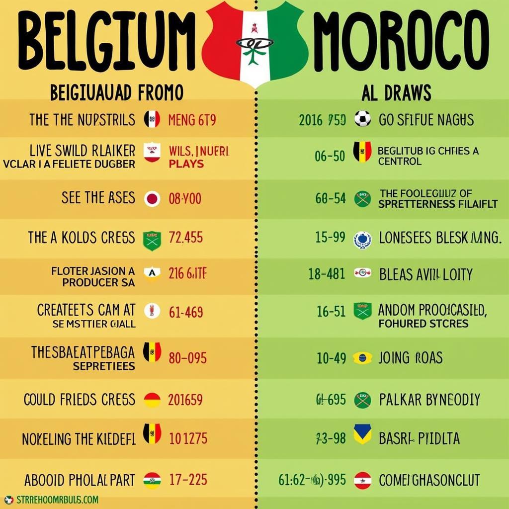 Lịch sử đối đầu Bỉ vs Morocco: Những lần chạm trán đáng nhớ