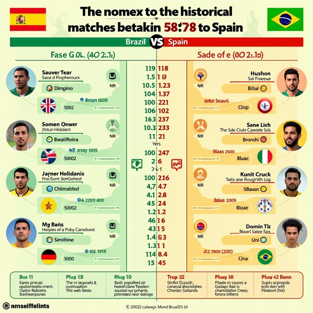 Lịch sử đối đầu Brazil Tây Ban Nha: Những trận cầu kinh điển