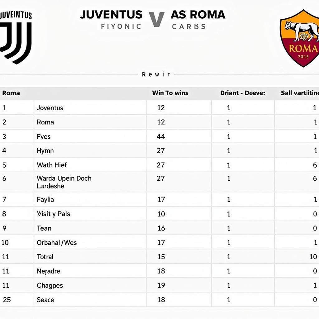 Lịch sử đối đầu Juventus vs AS Roma