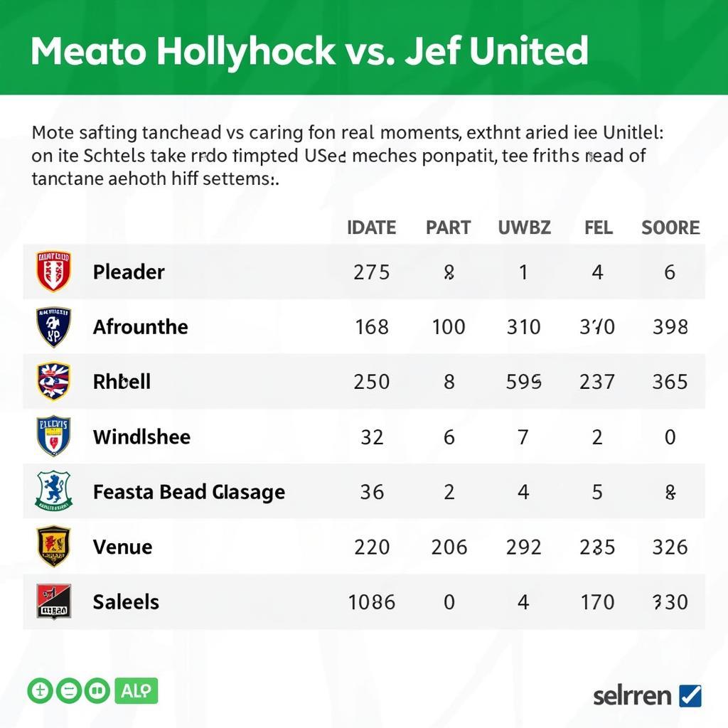 Lịch sử đối đầu giữa Mito Hollyhock và Jef United