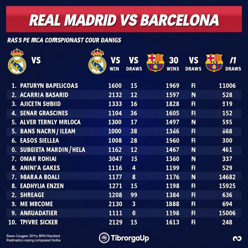 Real Madrid vs Barcelona head-to-head history