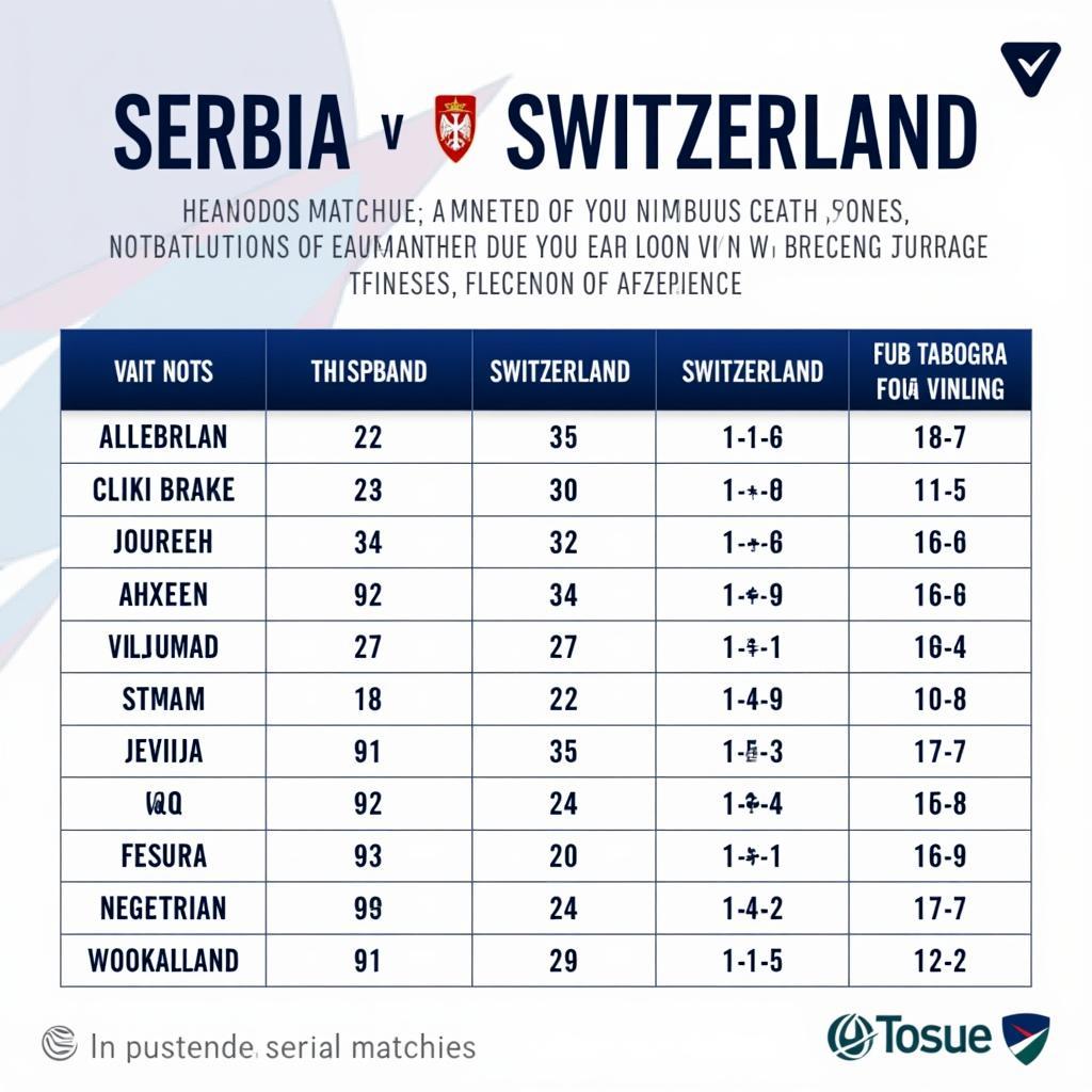 Lịch sử đối đầu Serbia Thụy Sĩ