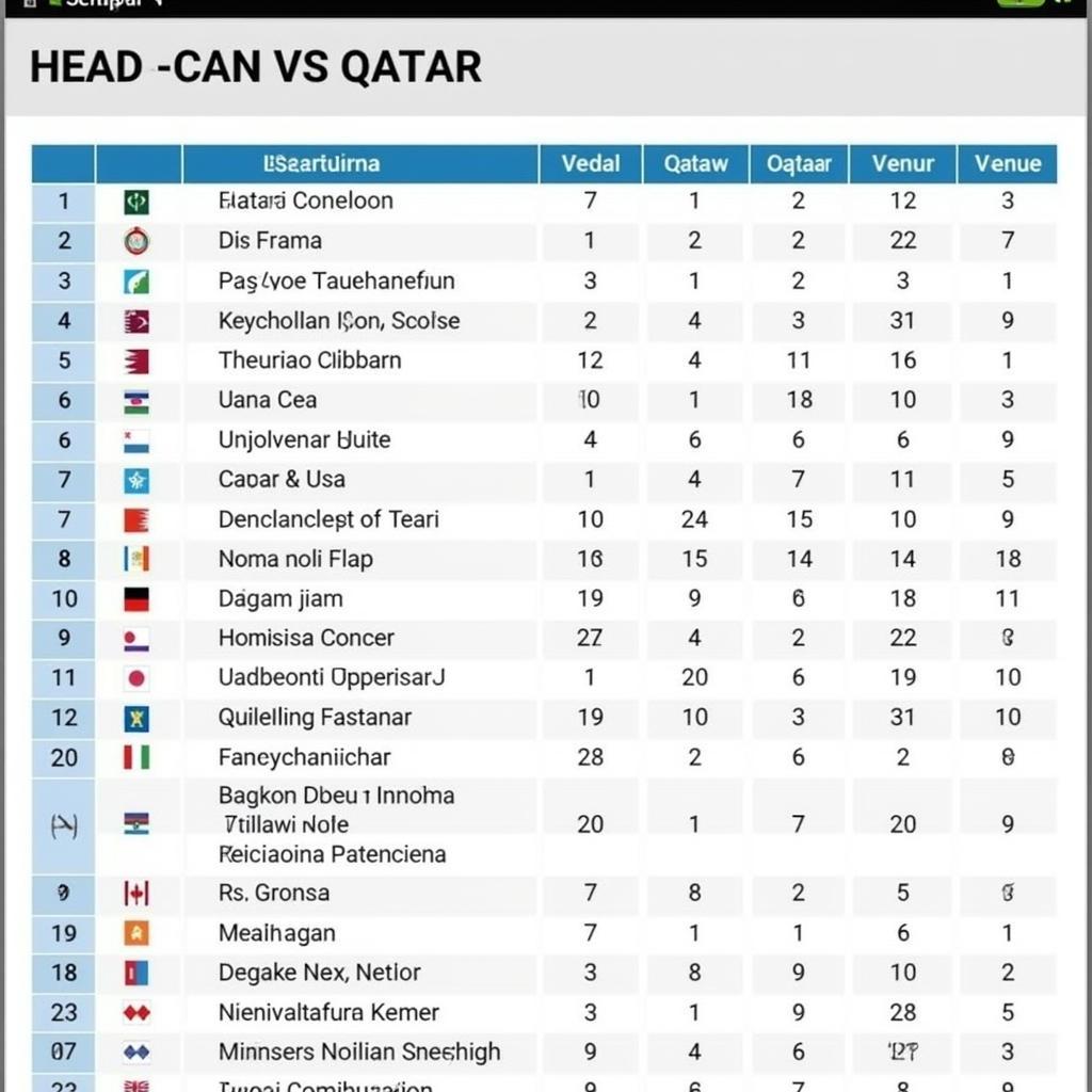 Lịch sử đối đầu giữa Uzbekistan và Qatar