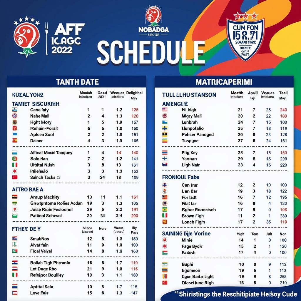 Lịch thi đấu AFF Cup 2022