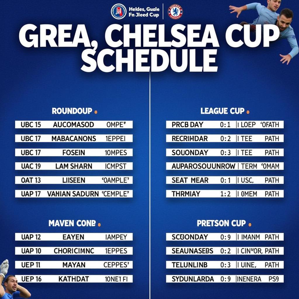 Lịch thi đấu bóng đá Chelsea FA Cup và League Cup - Thông tin mới nhất