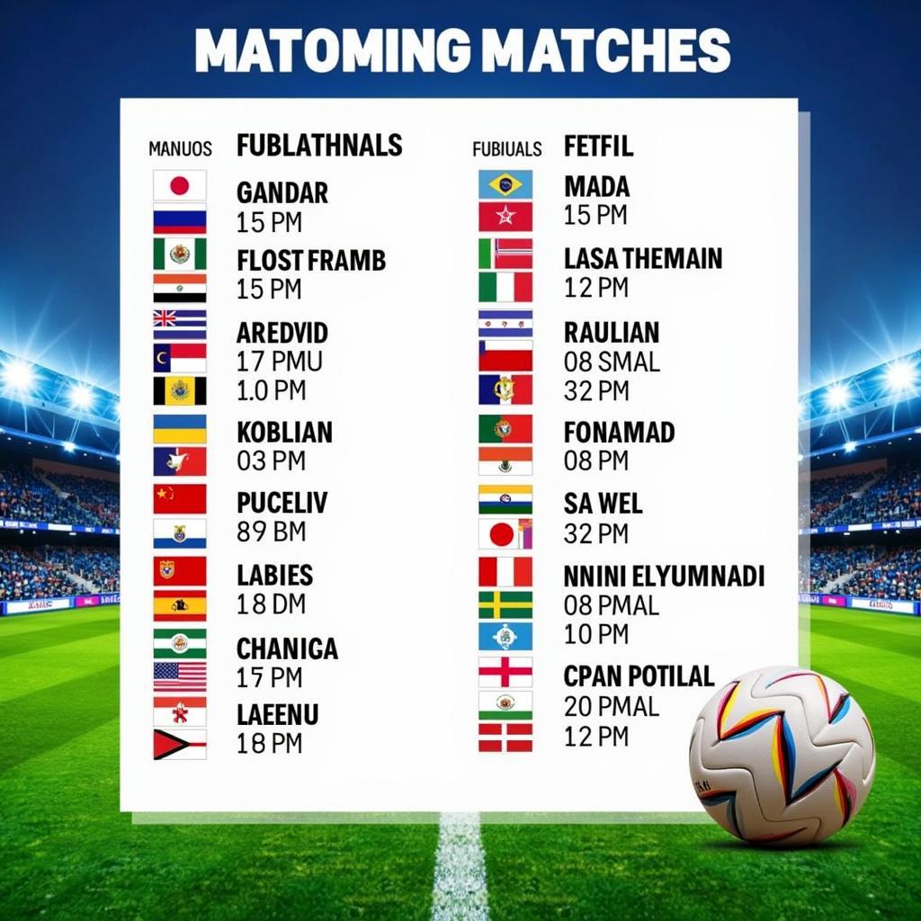 World Cup match schedule