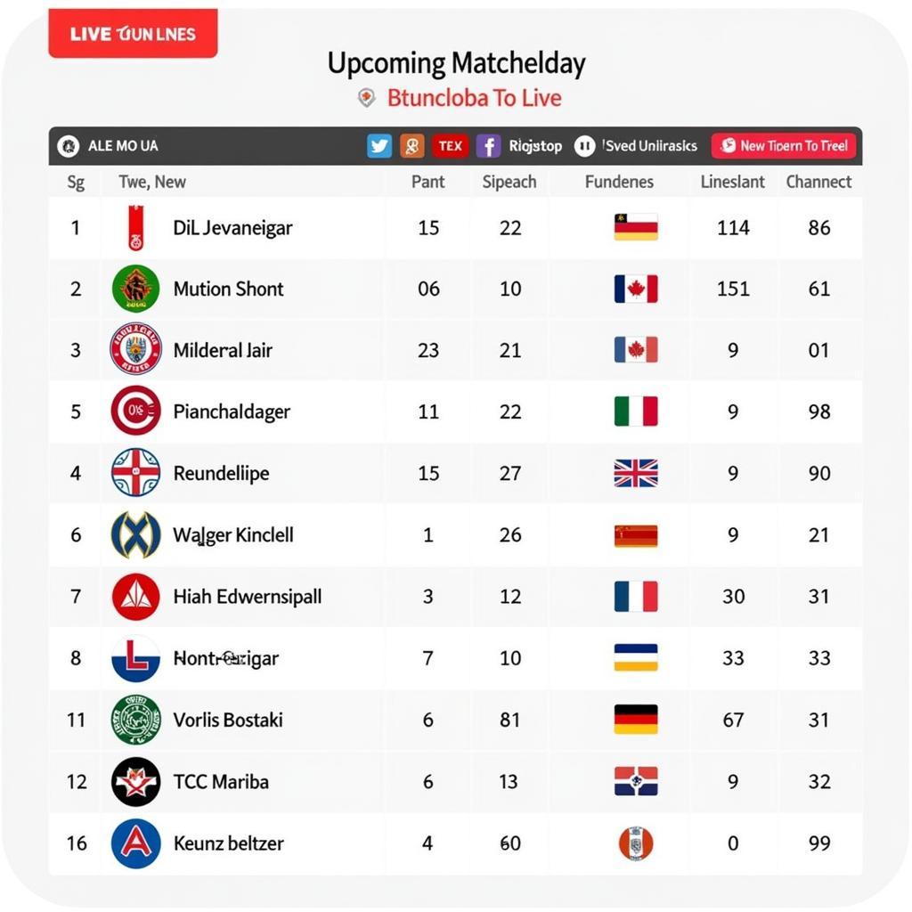 Bundesliga Matchday Schedule