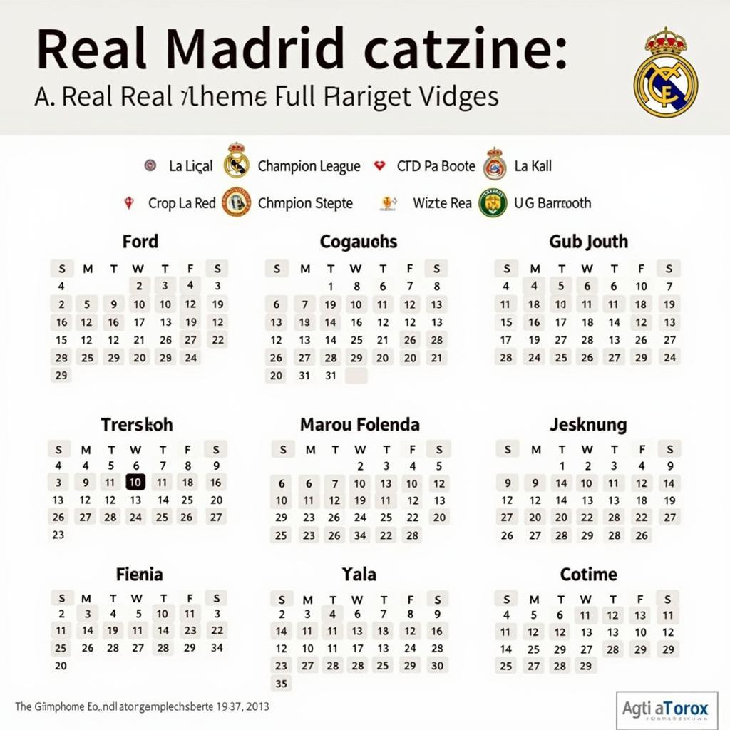 Lịch thi đấu Real Madrid