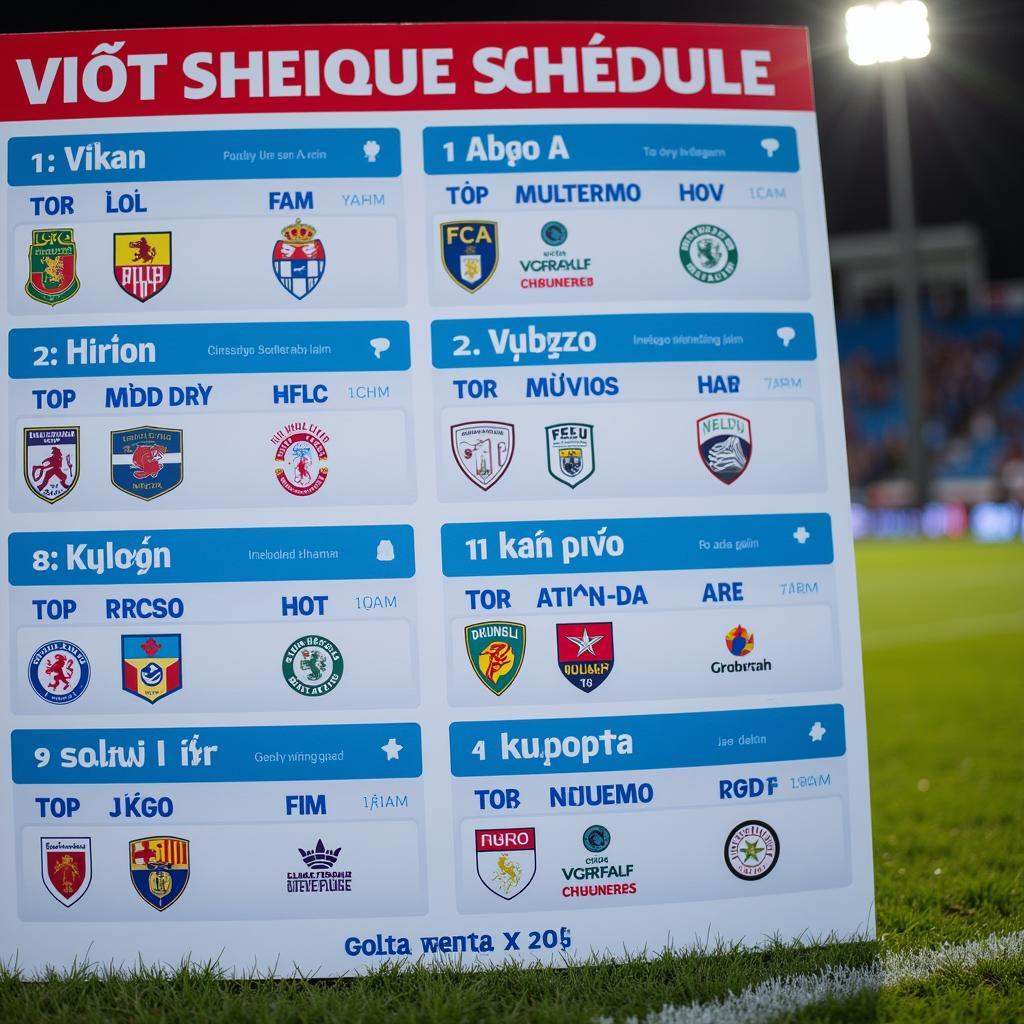 Lịch Thi Đấu V-League