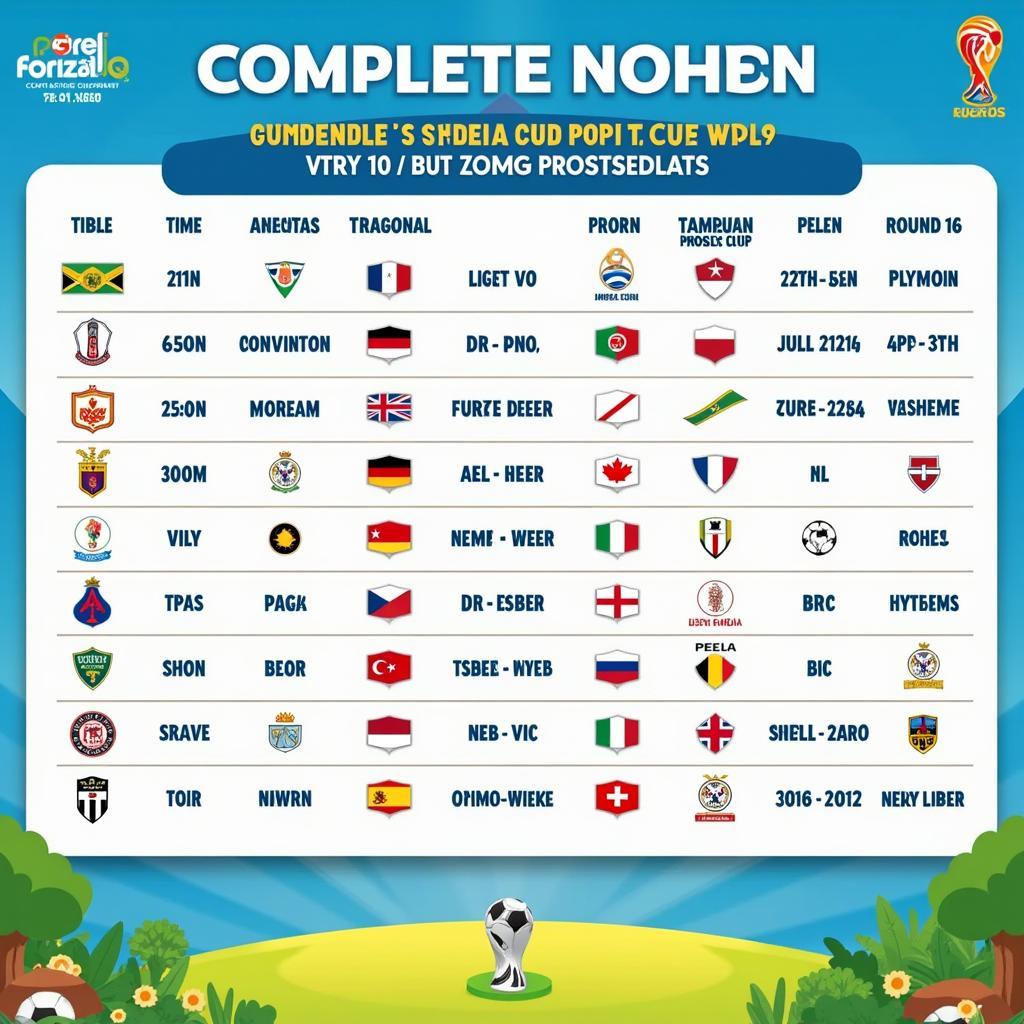 Lịch thi đấu VTV2 World Cup 2022